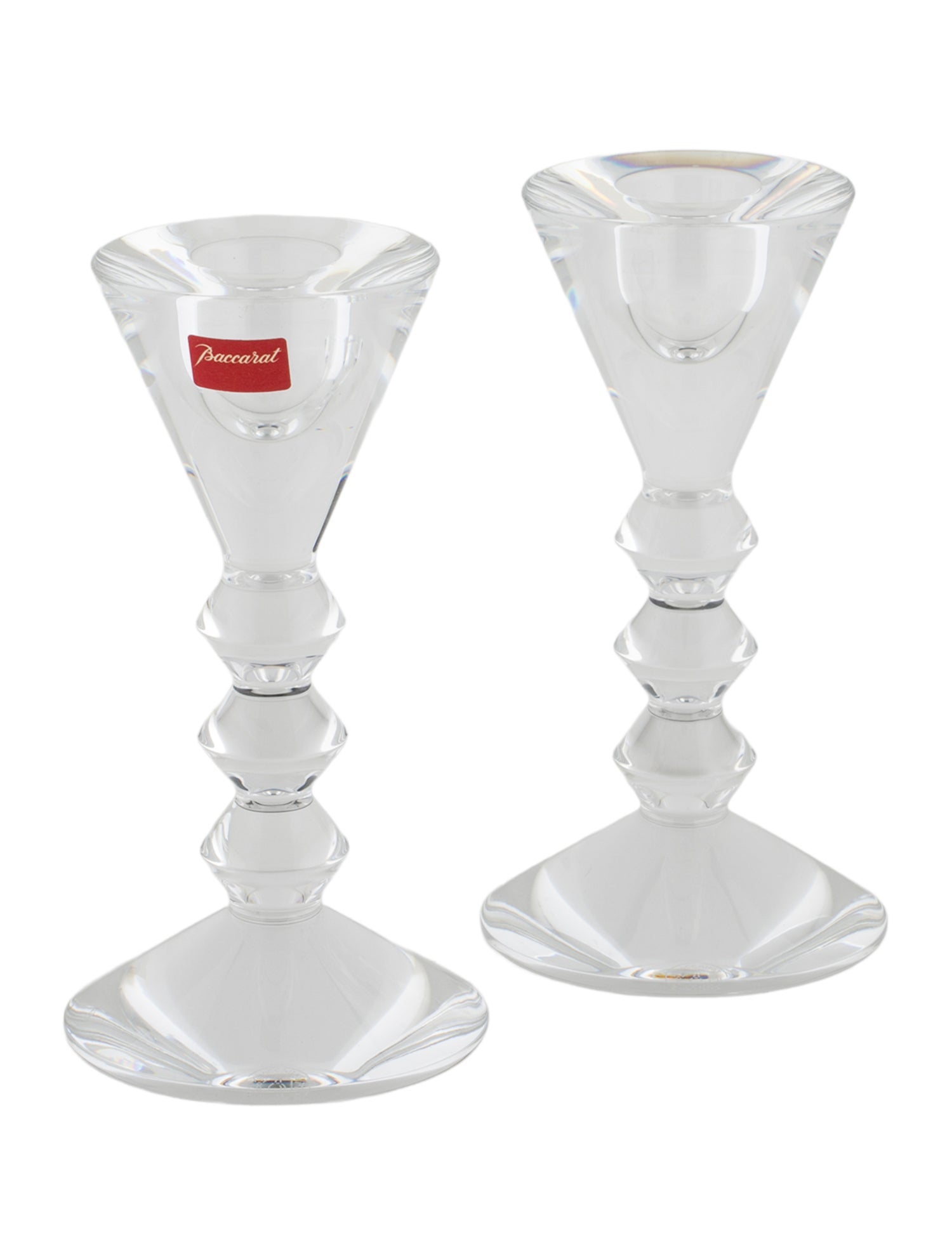Baccarat Pair of Harcourt Crystal Candlesticks